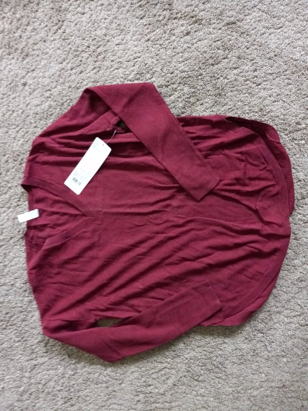 LOLE Long sleeve Martha Thin Sweater NWT Dark Brick XS